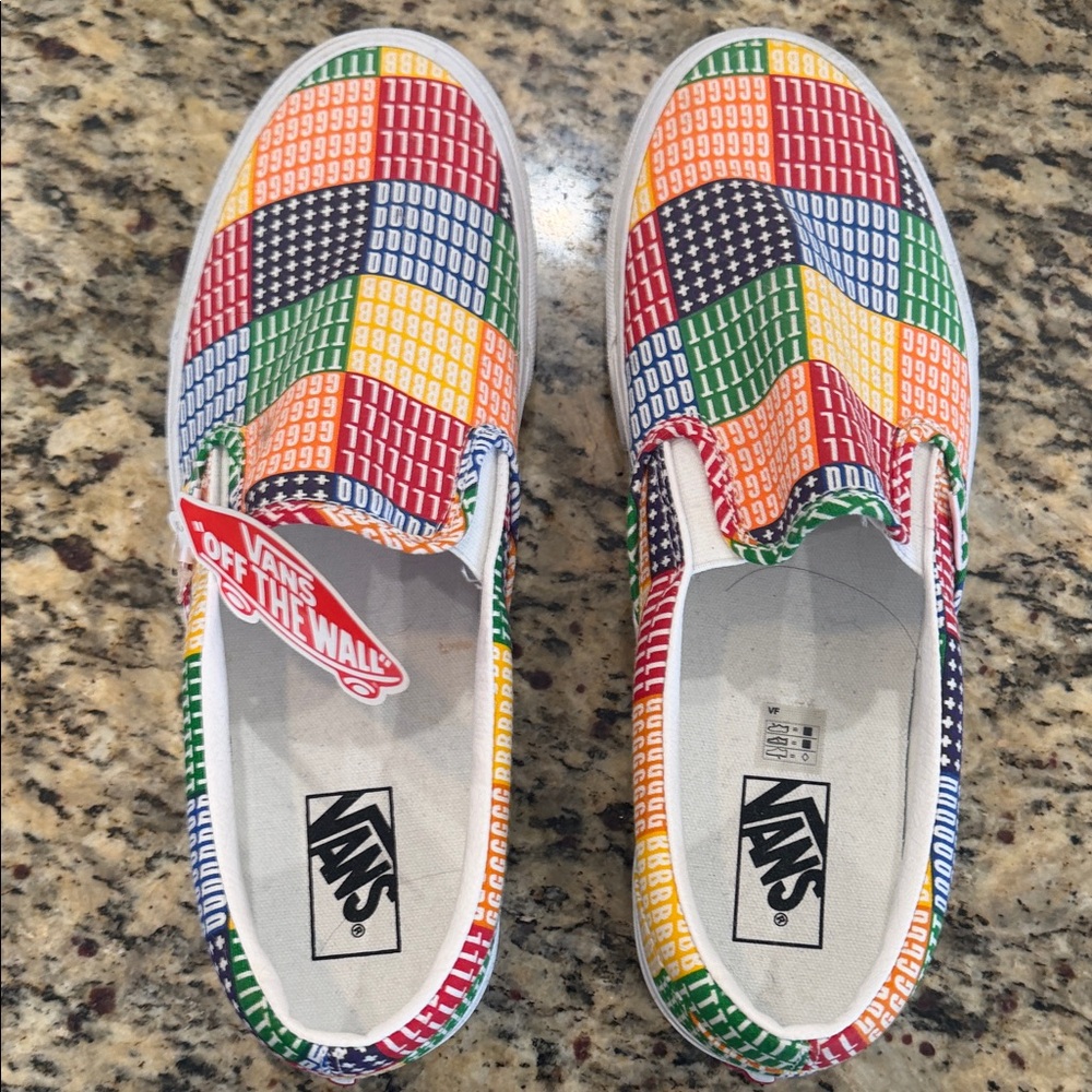 New Vans Pride Patchwork Slip-On Sneakers | Multicolor | NWT Mens size 12 - Picture 4 of 5